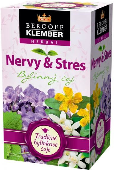 Bercoff Klember Herbal bylinný čaj nervy & stres 20 x 1,5 g