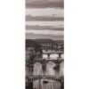 Fototapeta - DV1158 - Čierno-biele mosty na Vltave Vliesová fototap. - 91cm x 211cm