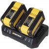 Nabíjačka PROTECO DUAL 20V s 2 batériami 4Ah