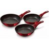 Sada panvíc s mramorovým povrchom 3 dielna Berlingerhaus Metallic Line Burgundy BH-1288N