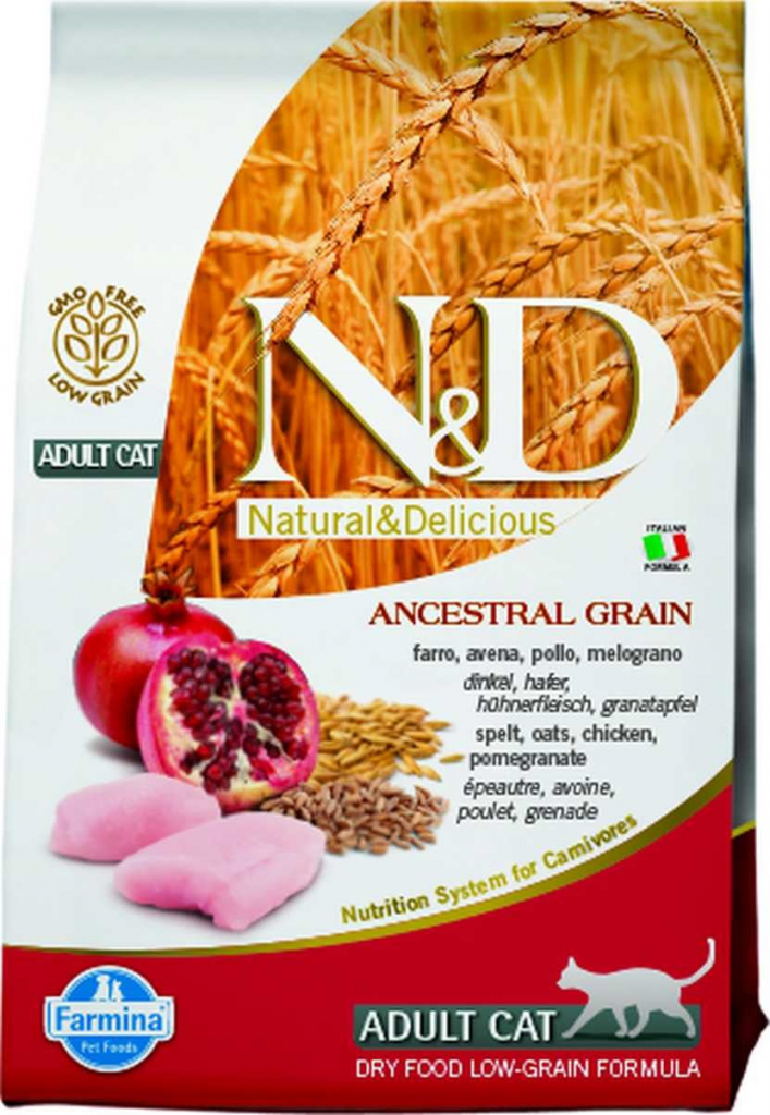 N&D Ancestral Grain Cat Adult Chicken & Pomegranate 1,5 kg