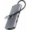 AXAGON HMC-6M2, USB 3.2 Gen 1 hub, porty 2x USB-A, HDMI, RJ-45 GLAN, SATA M.2 slot, PD 100W, kabel USB-C 18cm