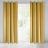 Zatemňujúci žltý záves so zavesením na kruhy žltá Šírka 140 cm | Dĺžka 250 cm