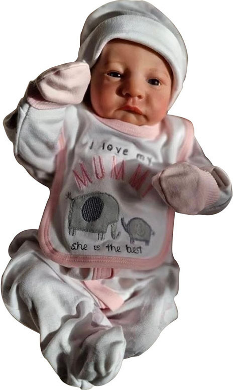 mc star 49 cm Reborn Baby Doll Levi Awake Newborn 3D kože