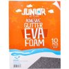 Dekoračná pena A4 EVA Glitter strieborná samolepiaca 2,0 mm, sada 10 ks