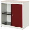 Skriňa s posuvnými dverami ,v x š x h 830 x 800 x 432 mm, plastová doska, 1 polica mauser