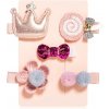 BrushArt KIDS Little princess hair clip set sponky do vlasov Pink
