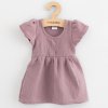 Dojčenské mušelínové šaty New Baby lavender