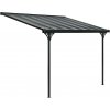 Pergola 436 x 305 cm (čierna + transparentná polykarbonát)