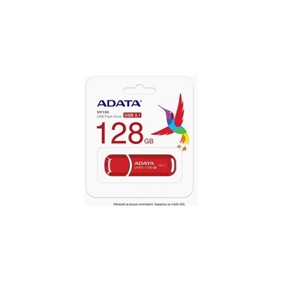 ADATA Flash Disk 32GB USB 3.0 Dash Drive UV150, červený (R: 90MB/s, W: 20MB/s)