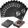 Plastové pokrové karty čierne/strieborné Poker Deck