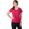 Northfinder Dámske outdoorové tričko z organickej bavlny, mäkký materiál HELENA cherry L TR-6052OR