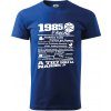 1985 v kocke - Klasické pánske tričko vyššej gramáže - M ( Kráľovská modrá )