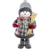 Dekorácia MagicHome Vianoce, Snehuliak dievča s lyžami, 50 cm