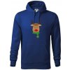 Jeleň so šálom - Mikina pánska Cape s kapucňou - 2XL ( Kráľovská modrá )