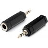 Adaptér PremiumCord 3,5 mm stereo jack - 6,3 mm stereo jack samec/samica