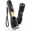 P3111 LED baterka kovová, 5W + 3W COB, 3x AAA, FOKUS EMOS