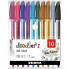 Zebra súprava gélových pier Doodler'z Glitter 10 trblietavých farieb 0,33 mm 02619