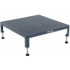 Oceľová pracovná podesta s nastaviteľnou výškou, 610 x 610 mm, výška 165 – 230 mm - Manutan Expert