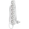 Predlžovací kábel 2 m / 6 zásuviek / biely / PVC / 1 mm2