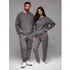 Ombre UNISEX tracksuit set in athleisure style with pants and sweatshirt šedá XL Ombre 5907064350506