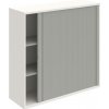 Hobis Policová skriňa Strong P, 120x115,2x40 cm, sivá/biela