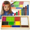 Viga Toys VIGA Vzdelávacie drevené tyčinky Matematické kocky Cuisenaire