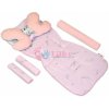 Oboustranny 5-ti dielny komplet Velvet Baby Nellys Medvedík Koala růžová