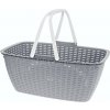 EXCELLENT HOUSEWARE Kôš na bielizeň sklápacie rukoväte 35 l šedá