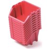 Prosperplast Set úložných boxů 10ks BINEER SHORT SET 180x98x118 červený