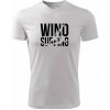 Windsurfing nápis - Pánske tričko Fantasy športové - S ( Biela )