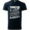 1982 v kocke - Klasické pánske tričko vyššej gramáže - S ( Tmavomodrá (takmer čierna) )