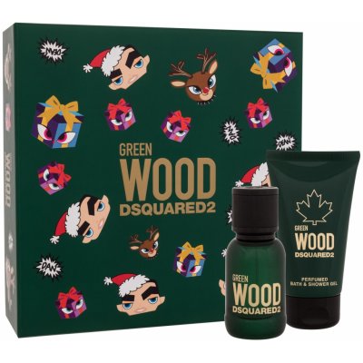 Dsquared2 Green Wood Men EDT 50 ml + sprchový gél 50 ml + balzam po holení 50 ml darčeková sada