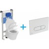 Ideal Standard Connect Air WC Set - Závesné WC AQUABLADE s inštalačným systémom ProSys, ovládacie tlačidlo chróm, sedátko so SoftClose