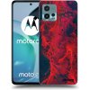 Picasee silikónový prehľadný obal pre Motorola Moto G72 - Organic red