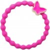 By Eloise London Gold Butterfly náramok / gumička do vlasov fuchsia