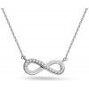 iZlato Forever Náhrdelník z bieleho zlata so zirkónmi nekonečno IZ16019ANHR