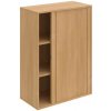 Policová skrinka DRIVE, 80x111x40 cm dub/dub, zámok