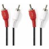 Nedis CAGB24200BK20 - Stereofonní Audio Kabel | 2x RCA Zástrčka - 2x RCA Zástrčka | 2 m | Černá barva (CAGB24200BK20)