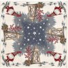 Obrus s vianočným motívom - škriatok s lampášom 90x90 cm