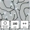 Vianočné osvetlenie EMOS 180 LED reťaz, 18 m, vonkajšia aj vnútorná, studená biela, časovač (D4AC04)