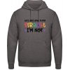 AWDis Hoodie Mikina - Nápis - Let's get one thing Straight - Uhlíková - XXL - Pánske