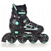 Raven Spirit black/mint detské kolieskové korčule - EU 37-40