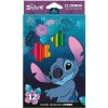 COOL PACK Stitch Jumbo Trio, pastelky, drevené, trojhranné (12 farieb)