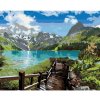 Diamondi Diamantové maľovanie - SCHODY K JAZERU Rámovanie: vypnuté plátno na rám, Rozmer: 40x50 cm