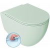 Isvea INFINITY závesná WC misa, Rimless, 36,5x53cm, zelena mint SPH 10NF02004-2T