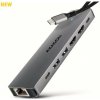 AXAGON HMC-7HX2, USB 5Gbps húb, 2x USB-A, USB-C, 2x HDMI 4k/60Hz, RJ-45 GLAN, PD 100W, kábel USB-C 15cm