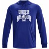Pánska funkčná mikina cez hlavu Under Armour RIVAL TERRY GRAPHIC HD modrá 1379766-400 - XXL
