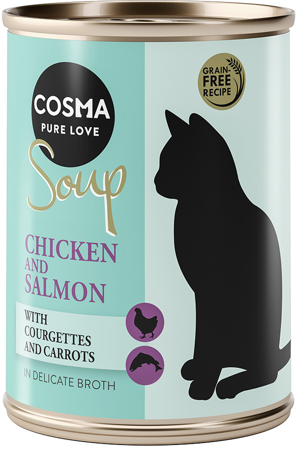 Cosma Soup kuracie prsia a losos s cuketou a mrkvou 12 x 100 g