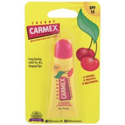 Carmex Cherry SPF15 hojivý balzam v tube s príchuťou čerešní 10 g